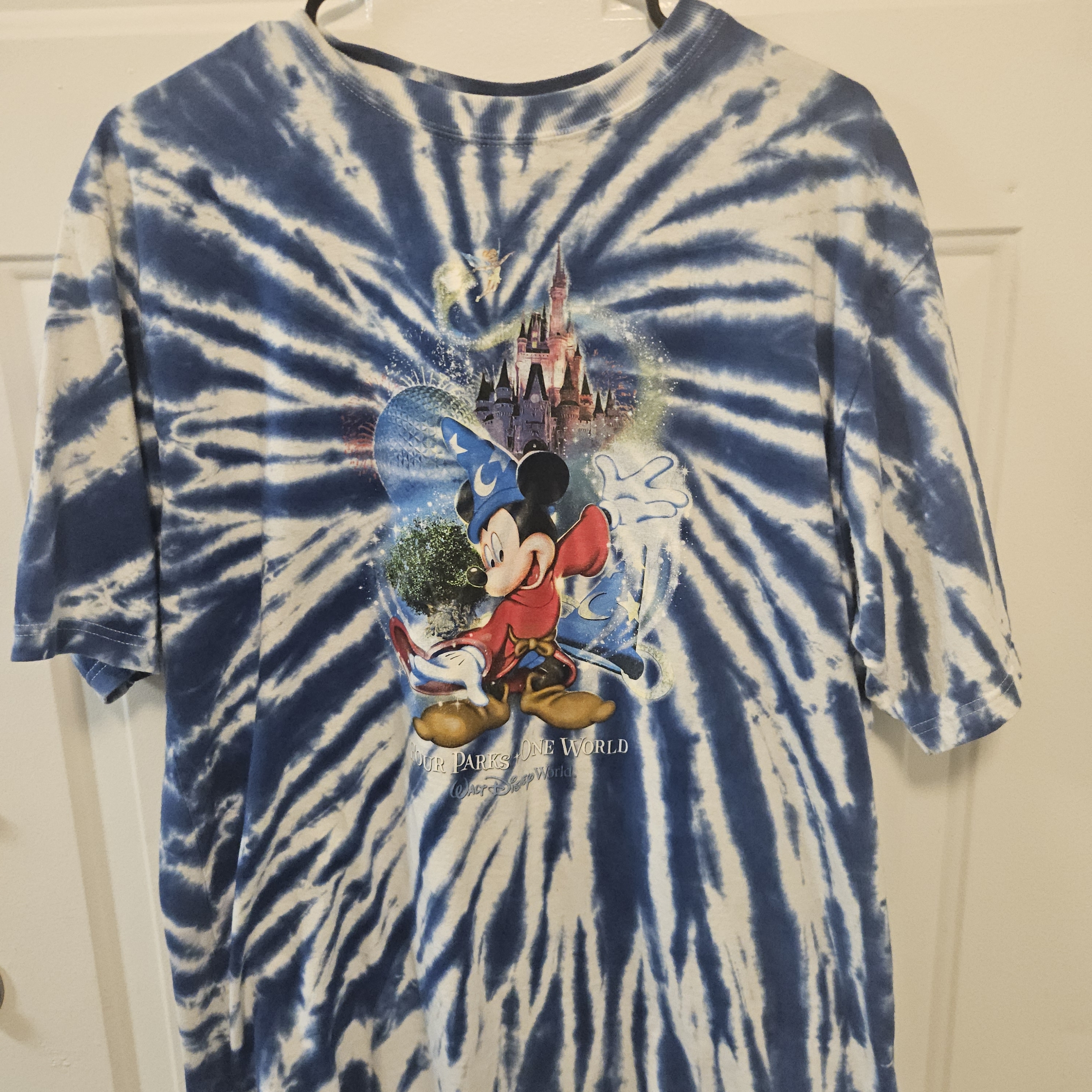 Vtg Mens Walt Disney World Tie Dye Tshirt